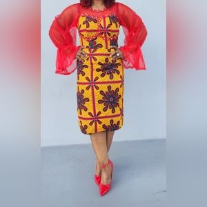 This is a custom-made dress from West Africa.